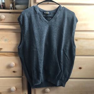 Gray 100% Cotton Sweater Vest